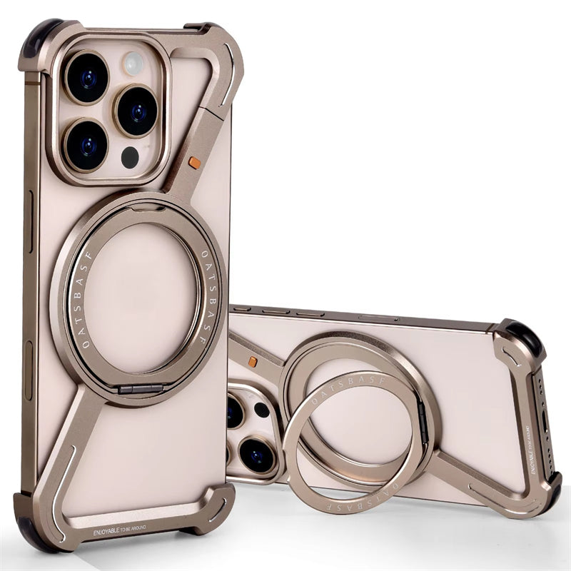 TitanArmor Z-Shape Metal iPhone 16/15/14 Rotating Holder & Wireless Charging