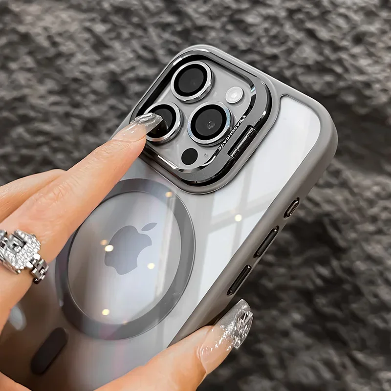 ClearEdge MagSafe iPhone 16, 15, 14 Camera Ring & Kickstand Case