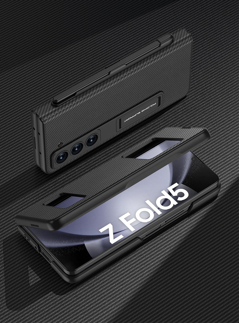 All-in-One Luxury Z Fold Leather Case: Stylus, Stand & Hinge