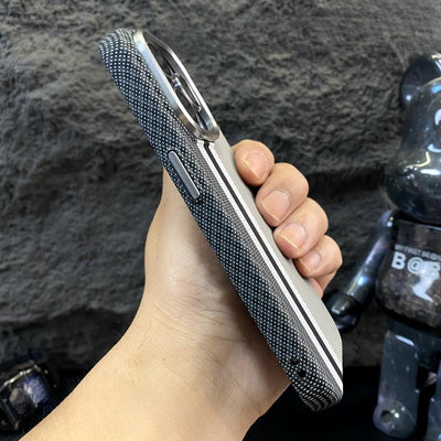 Trendy Carbon Fibre MagSafe  iPhone 14-16 Pro Max Shockproof & Stylish Case