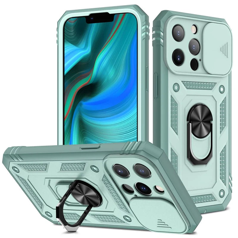 MagDefender Slide Case for iPhone 16-14 Pro Max - Shockproof & MagSafe