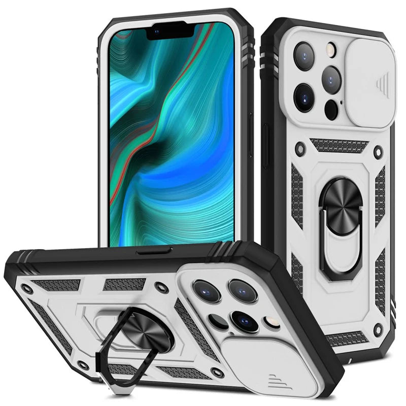 MagDefender Slide Case for iPhone 16-14 Pro Max - Shockproof & MagSafe