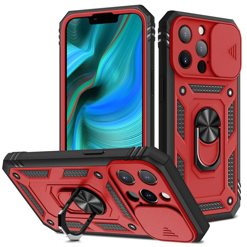 MagDefender Slide Case for iPhone 16-14 Pro Max - Shockproof & MagSafe