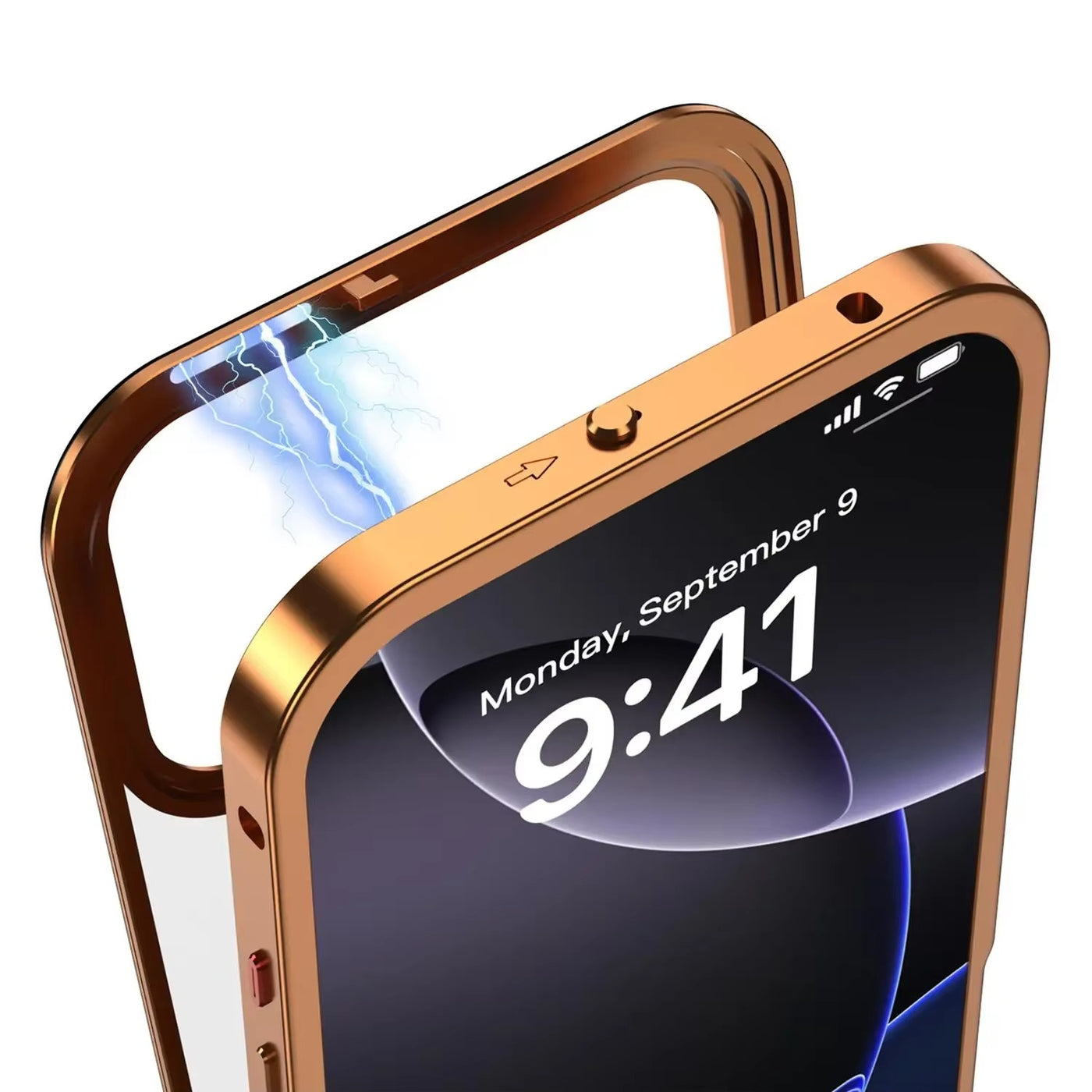 FrostEdge™ MagSafe Metal Frame Case for iPhone 14–17 Pro Max