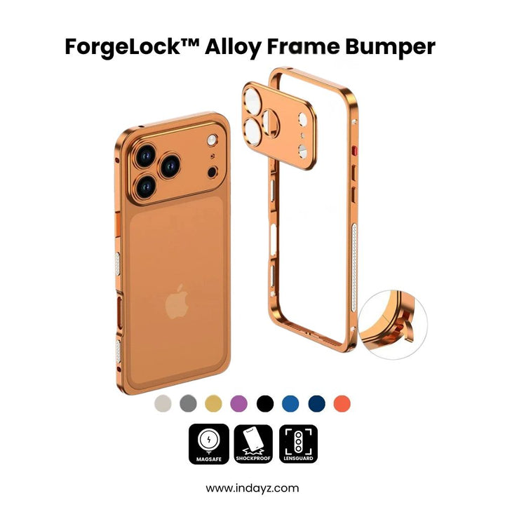 ForgeLock CNC Alloy Frame Bumper Case with Lens Protection for