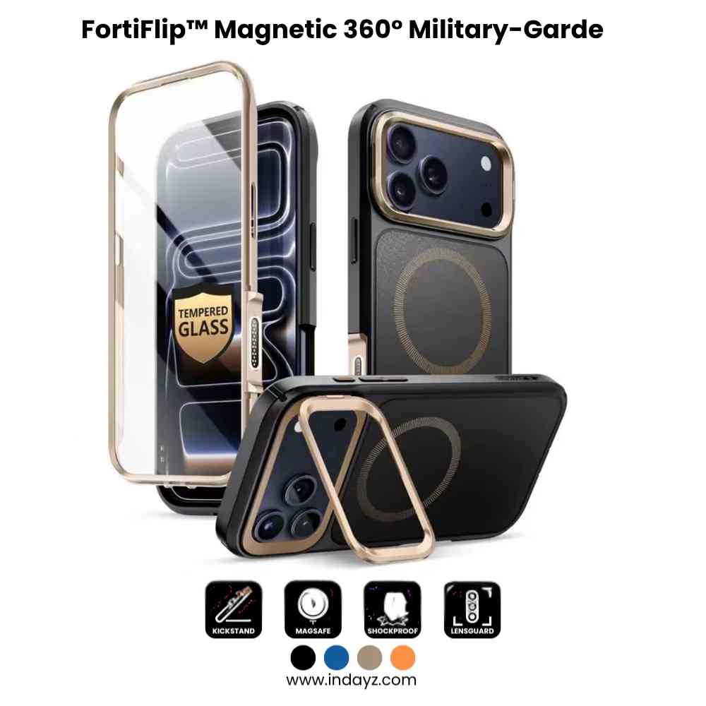 FortiFlip™ Magnetic 360° Armor Case for iPhone 17 Pro Max