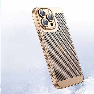 HoneyGrid iPhone 16, 15, 14  Electroplated Mesh Shell & Camera Protection Case