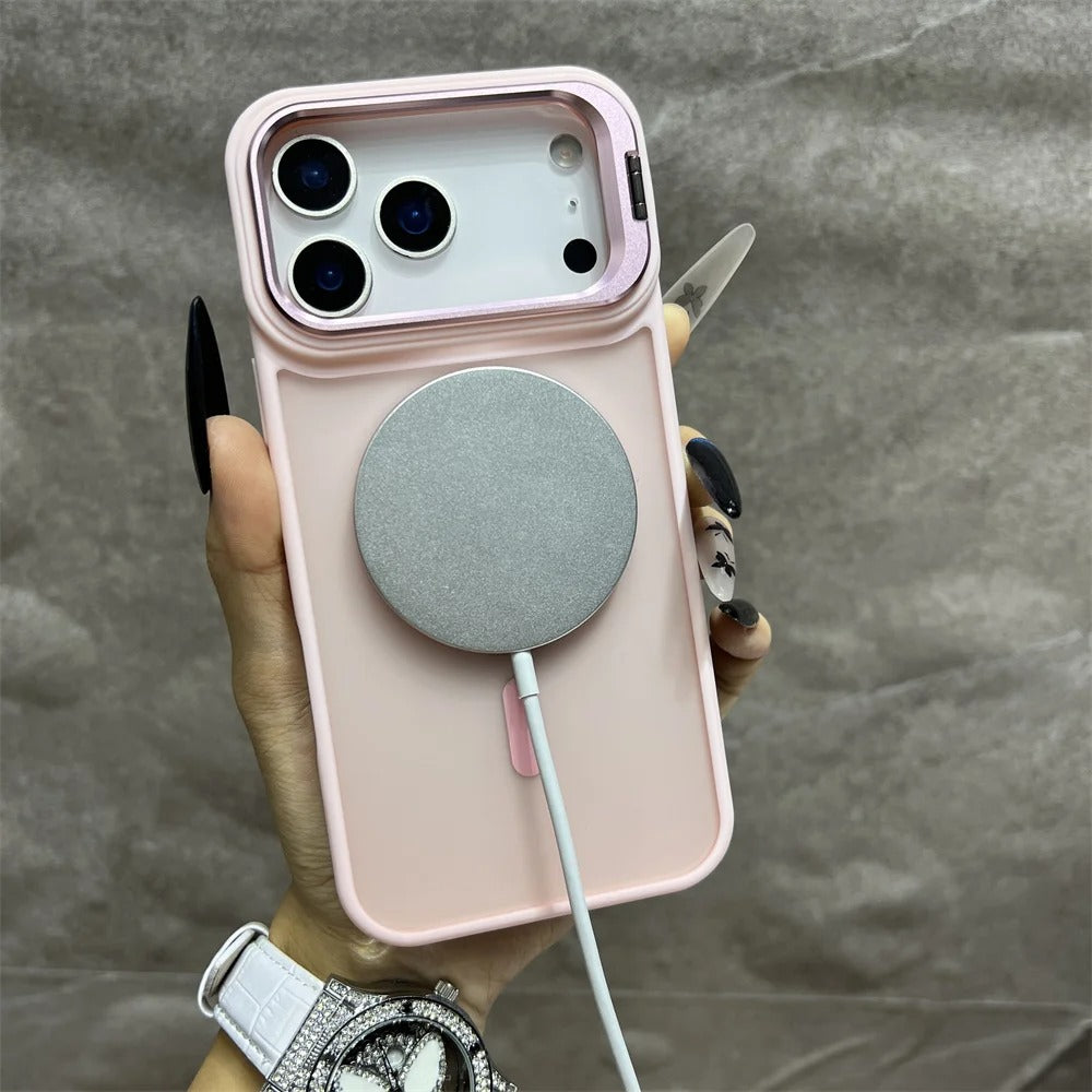 LumiStand™ Matte Magnetic Case with Kickstand for iPhone 17 / 16 / 15