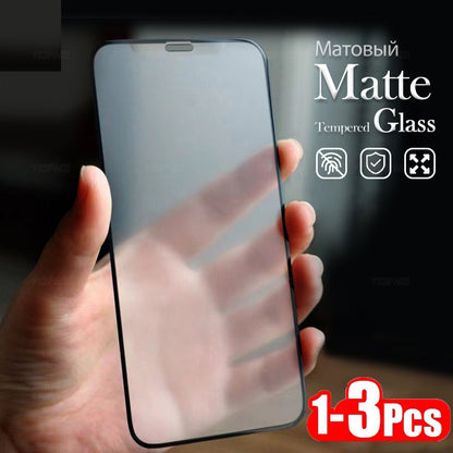 MatteShield Tempered Glass iPhone 14, 15, 16  Anti-Fingerprint Protection