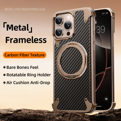 MagRing iPhone – 360° Kickstand MagSafe Case with Carbon Texture