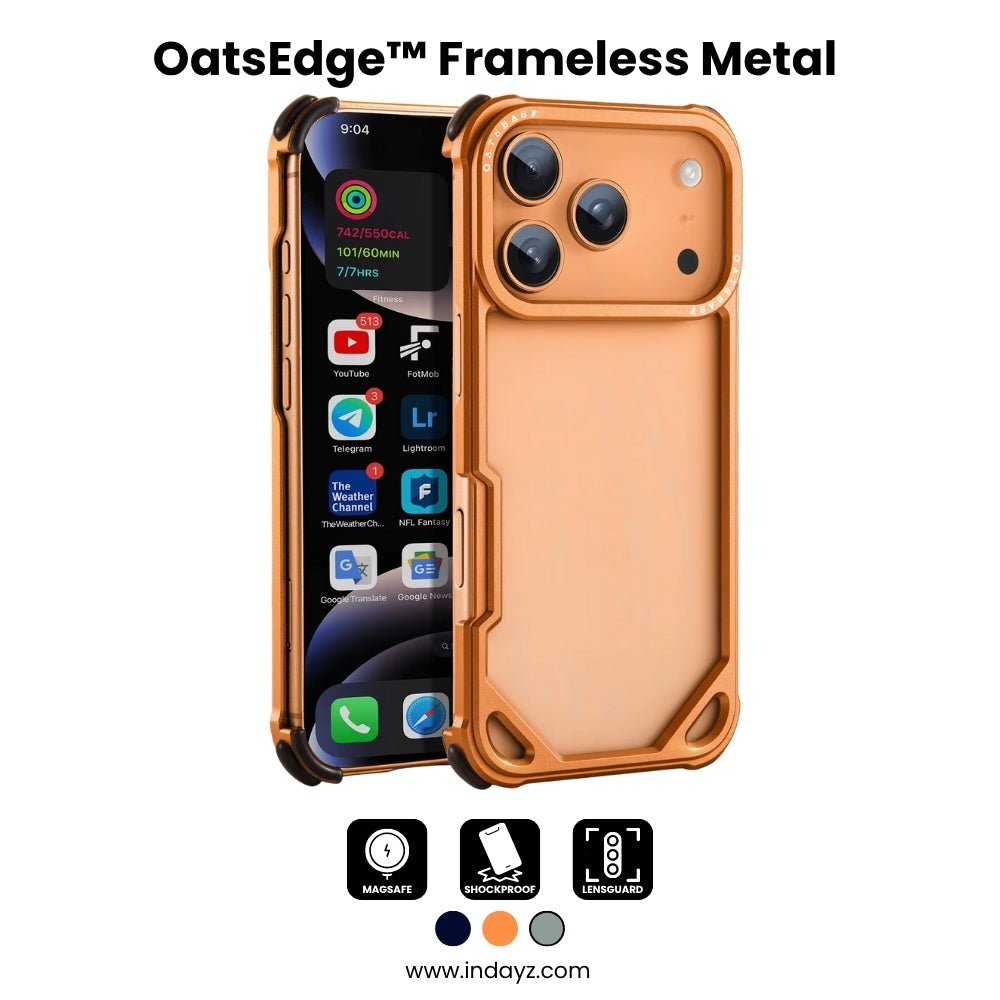 OatsEdge™ Frameless Metal Case for iPhone 17 Pro & Pro Max