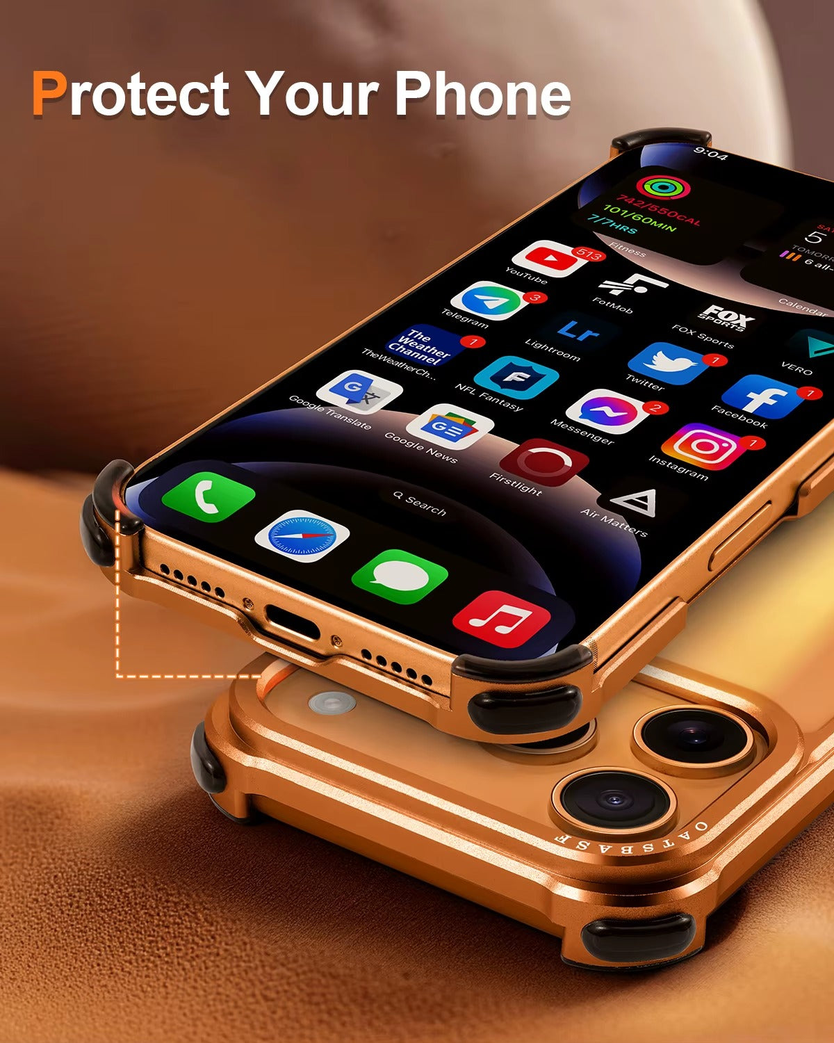 OatsEdge™ Frameless Metal Case for iPhone 17 Pro & Pro Max