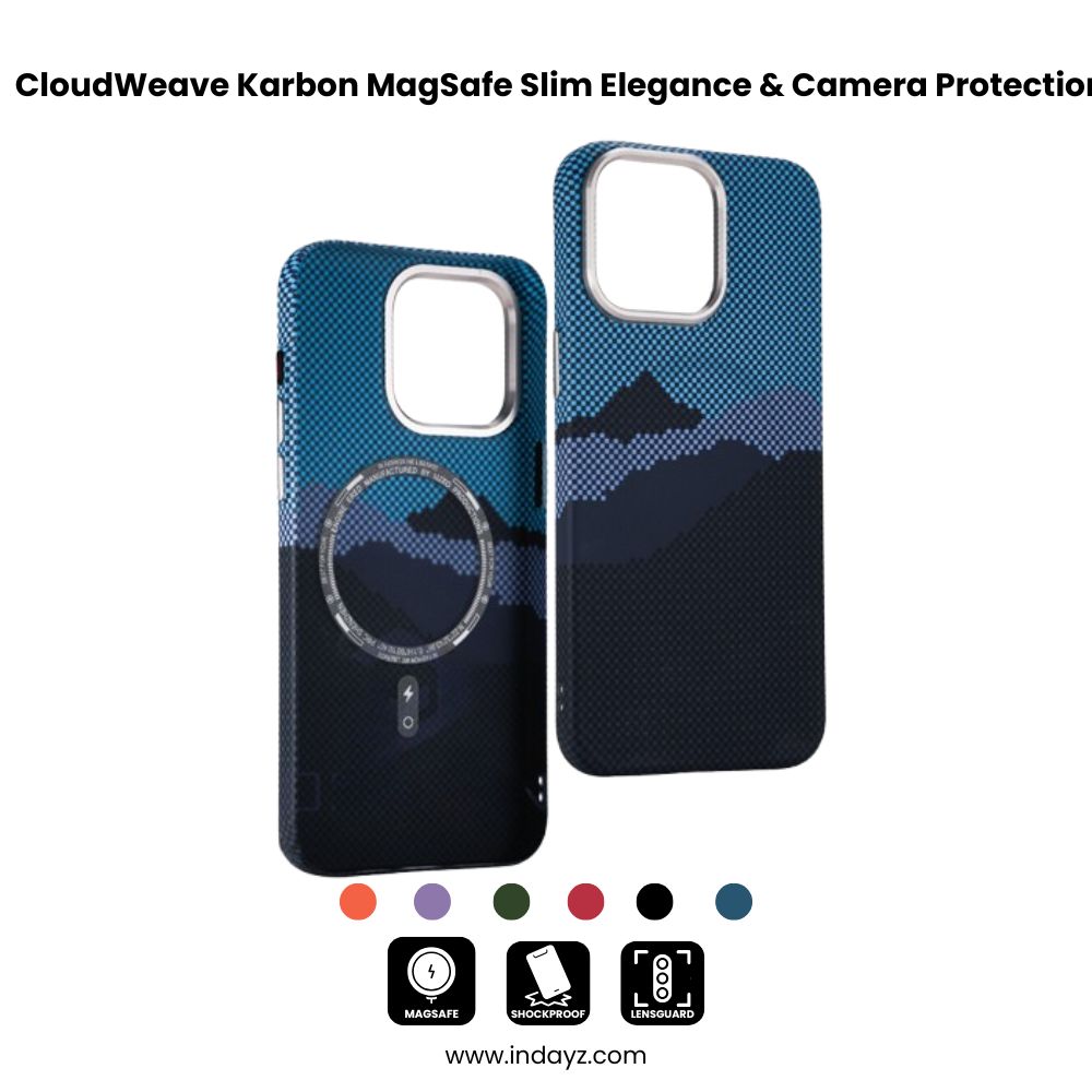 CloudWeave Karbon MagSafe iPhone 16, 15, 14  Slim Elegance & Camera Protection Case