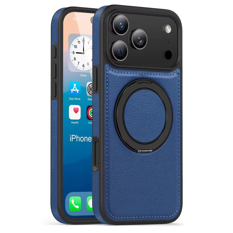 LuxRing™ Leather MagSafe Case for iPhone 17 Air / 16 / 15 Pro Max