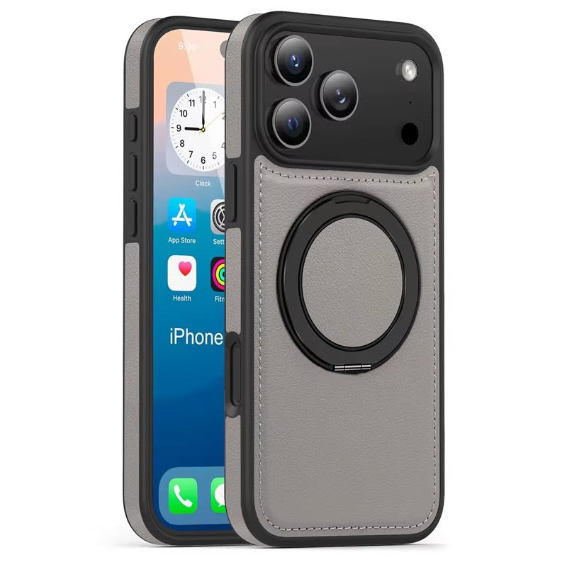 LuxRing™ Leather MagSafe Case for iPhone 17 Air / 16 / 15 Pro Max