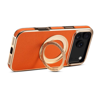 LuxMag™ Genuine Leather Ring Stand Case for iPhone 17 Series