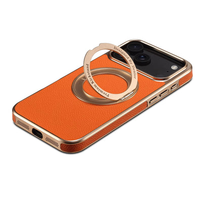 LuxMag™ Genuine Leather Ring Stand Case for iPhone 17 Series