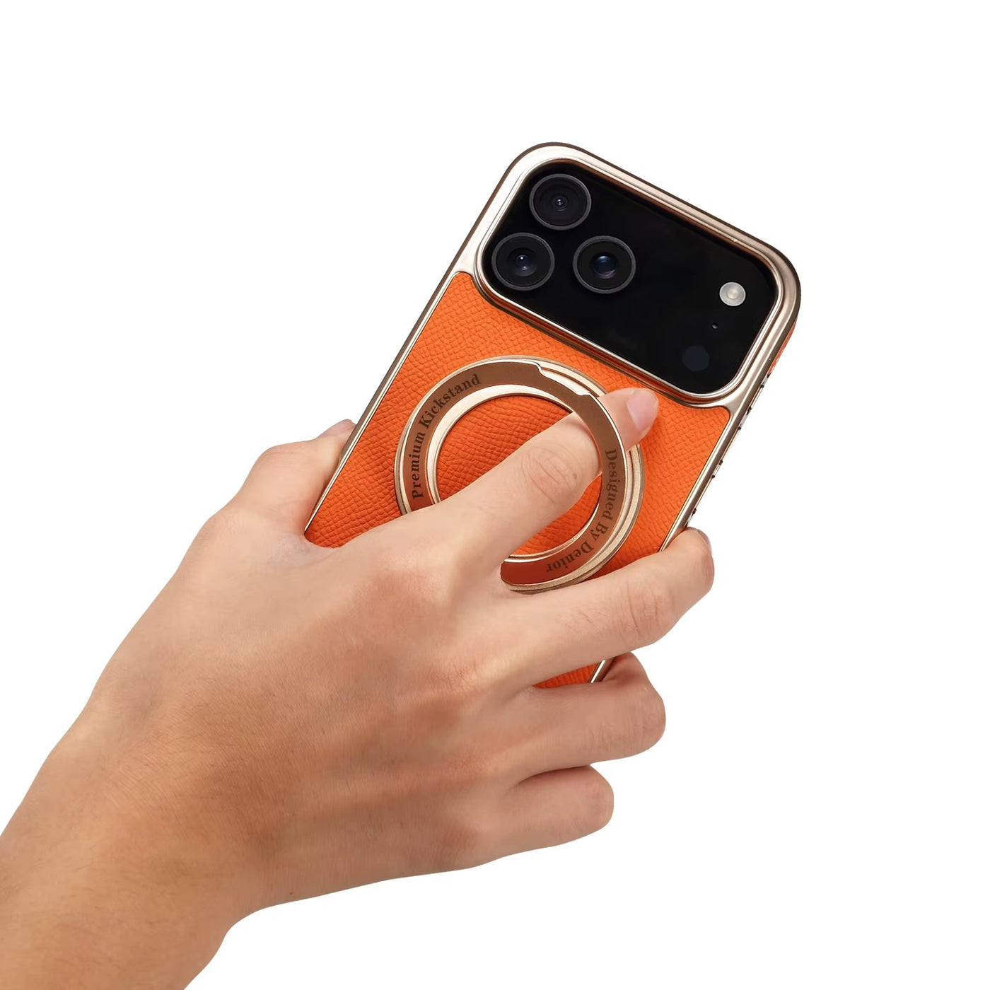 LuxMag™ Genuine Leather Ring Stand Case for iPhone 17 Series