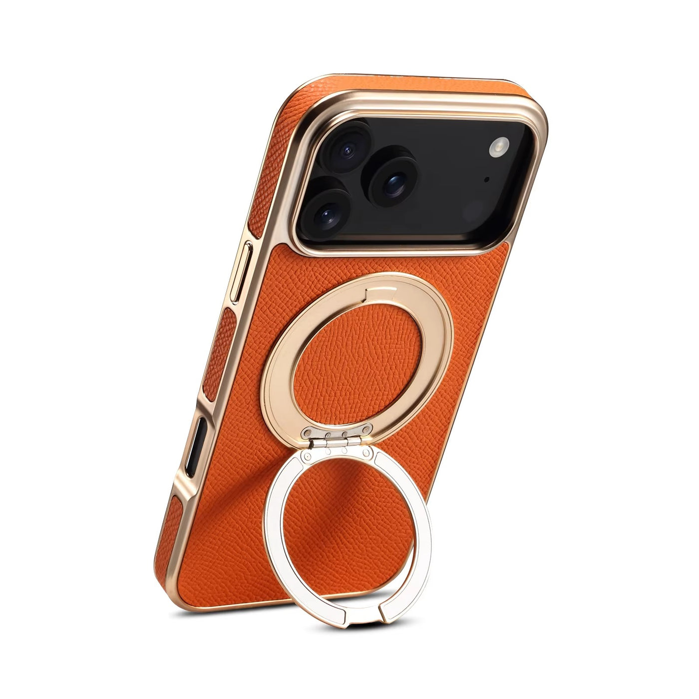 LuxMag™ Genuine Leather Ring Stand Case for iPhone 17 Series