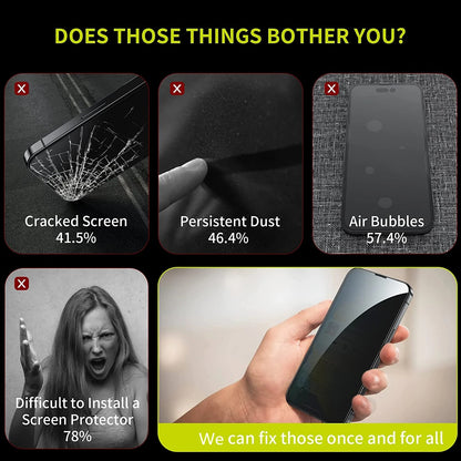 StealthView Privacy Glass  iPhone 17, 16, 15, 14  Anti-Spy & Scratch Protection