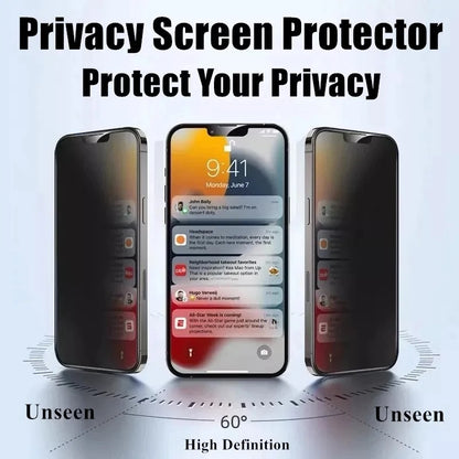 StealthView Privacy Glass  iPhone 17, 16, 15, 14  Anti-Spy & Scratch Protection