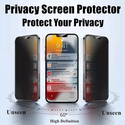 StealthView Privacy Glass  iPhone 14,15,16  Anti-Spy & Scratch Protection