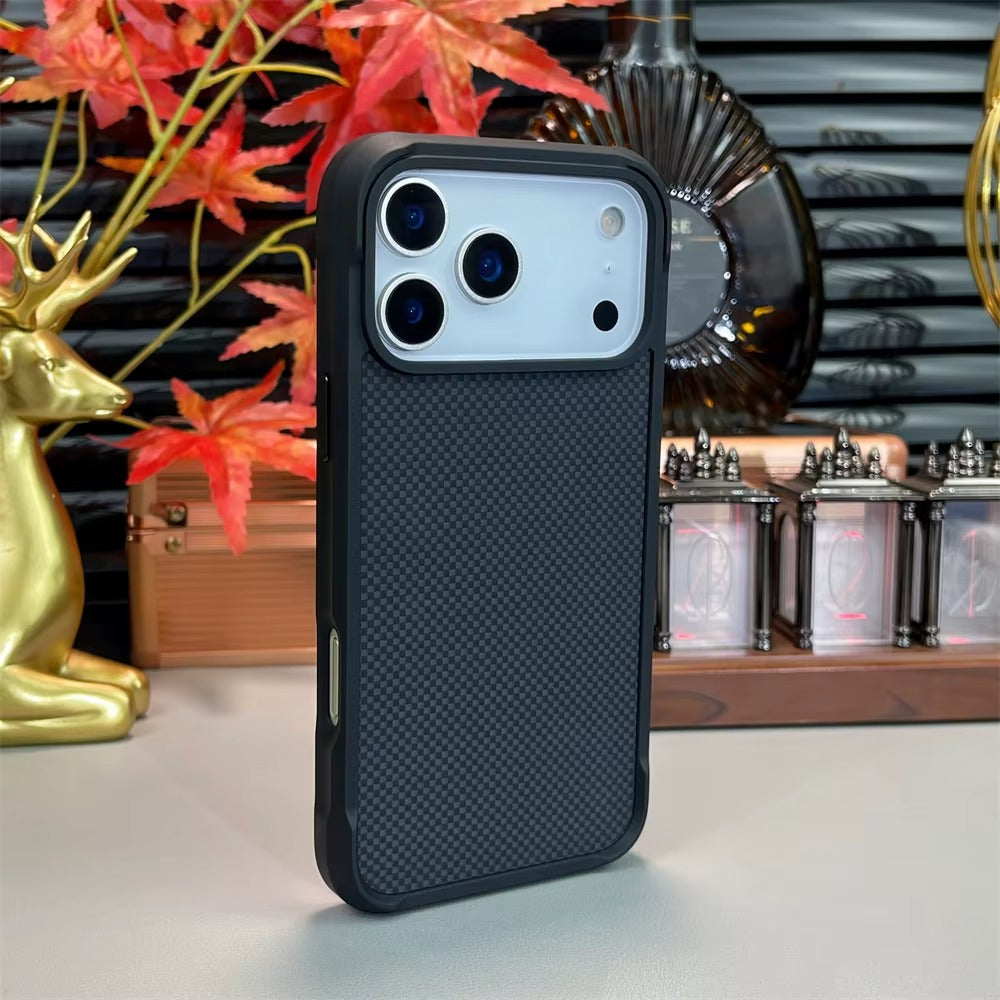 TitanGuard™ Magnetic Carbon Fiber Case for iPhone 17 / 16 / 15 / 14 Pro Max
