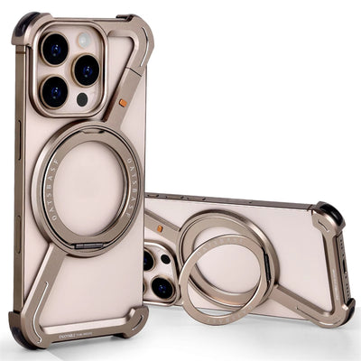 TitanArmor Z-Shape Metal iPhone 16/15/14  Rotating Holder & Wireless Charging