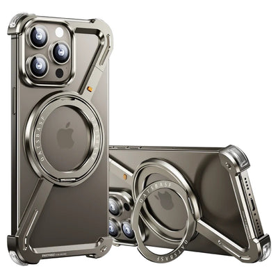 TitanArmor Z-Shape Metal iPhone 16/15/14  Rotating Holder & Wireless Charging