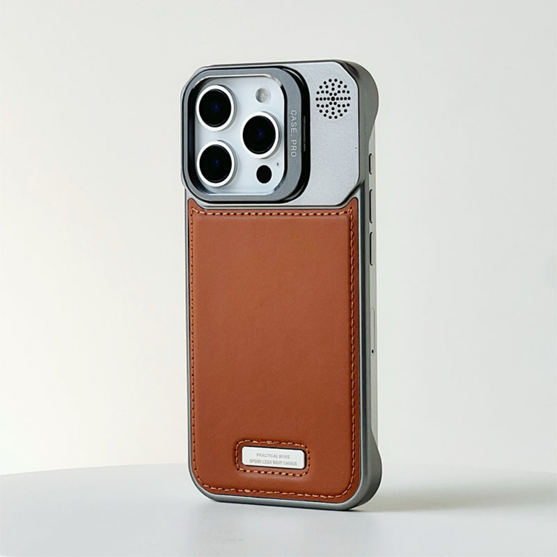 MagAlloy 16 – MagSafe Leather Case with Alloy Lens Holder