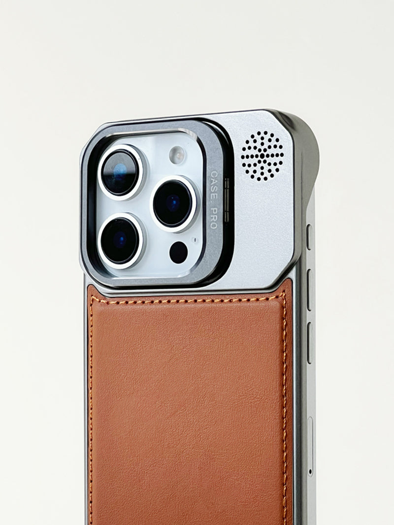 MagAlloy 16 – MagSafe Leather Case with Alloy Lens Holder