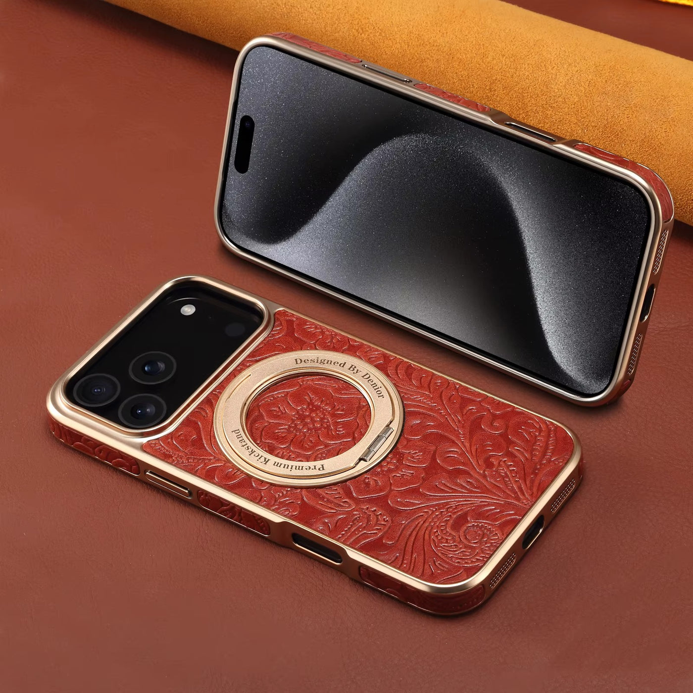 TangBloom™ Leather Flower Stand Case for iPhone 17 Series