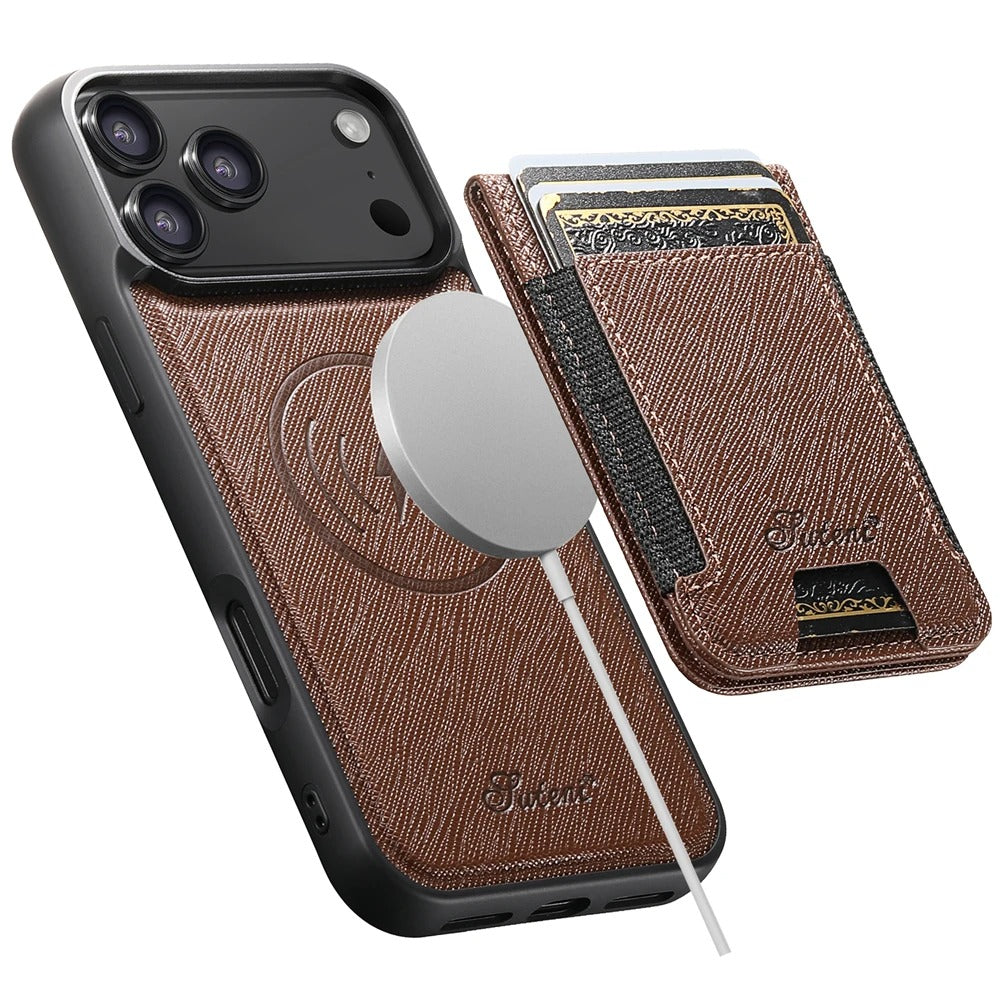 VeronaFolio™ 2-in-1 Magnetic Leather Wallet Case for iPhone 17 / 16 / 15 / 14 Series