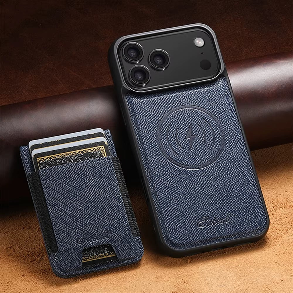 VeronaFolio™ 2-in-1 Magnetic Leather Wallet Case for iPhone 17 / 16 / 15 / 14 Series