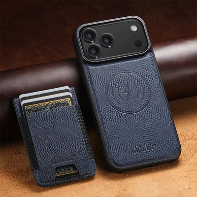 VeronaFolio™ 2-in-1 Magnetic Leather Wallet Case for iPhone 17 / 16 / 15 / 14 Series