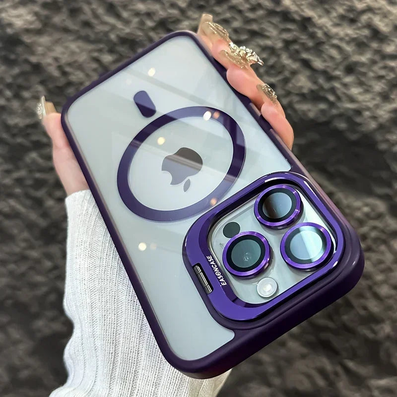 ClearEdge MagSafe iPhone 16, 15, 14  Camera Ring & Kickstand Case