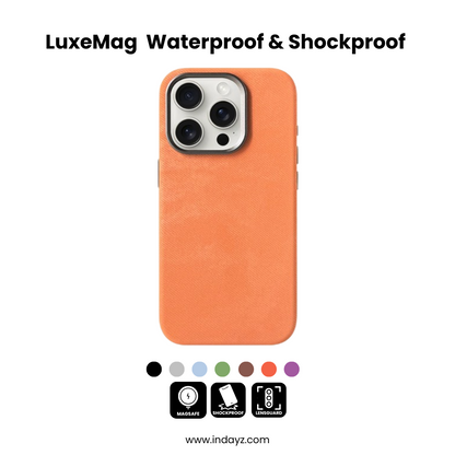 LuxeMag Leather  iPhone 16, 15, 14 Pro Max Waterproof & Shockproof Case
