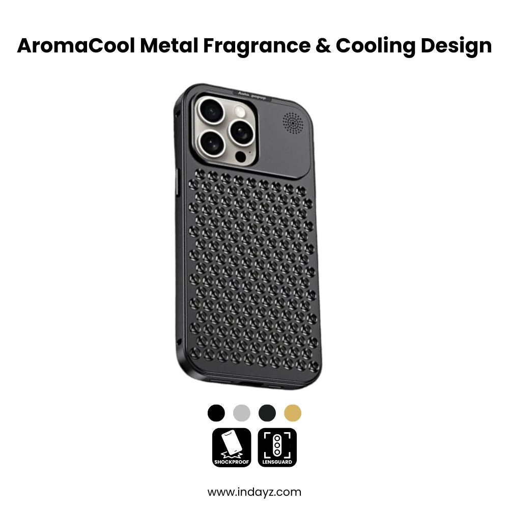 AromaCool Metal iPhone 14-16 Pro Max Fragrance & Cooling Design Case