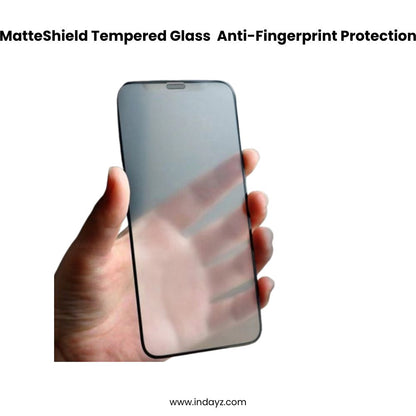 MatteShield Tempered Glass iPhone 14, 15, 16  Anti-Fingerprint Protection