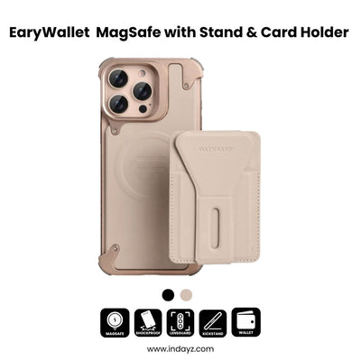 EaryWallet iPhone 16 ,15  MagSafe  with Stand & Card Holder Case