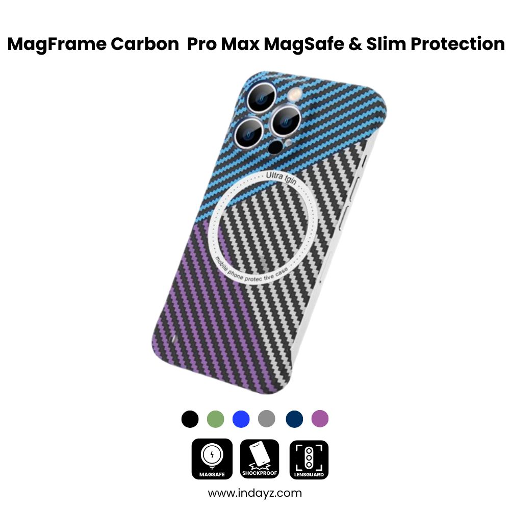 MagFrame Carbon  iPhone 16, 15, 14  Pro Max MagSafe & Slim Protection Case