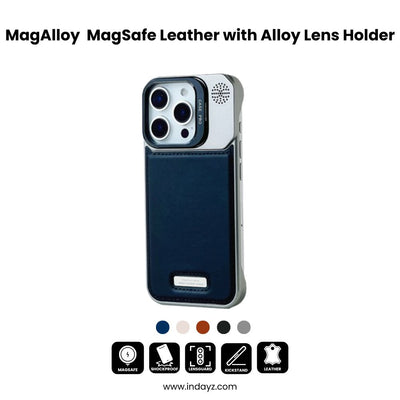 MagAlloy 16 – MagSafe Leather Case with Alloy Lens Holder