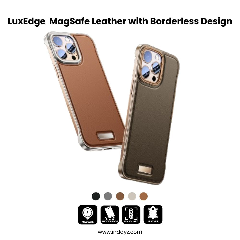 LuxEdge 16 – MagSafe Leather Case with Borderless Design