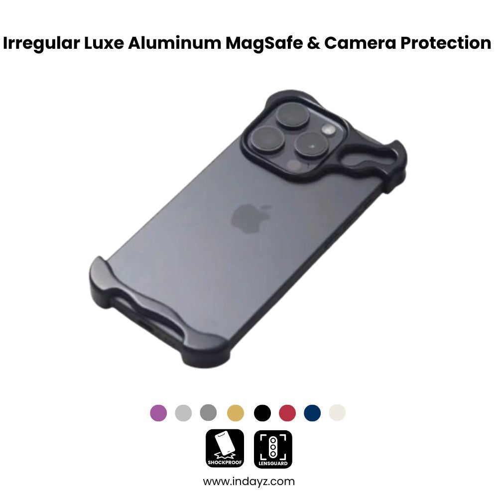 Irregular Luxe Aluminum iPhone 14-16 Pro Max - MagSafe & Camera Protection Case