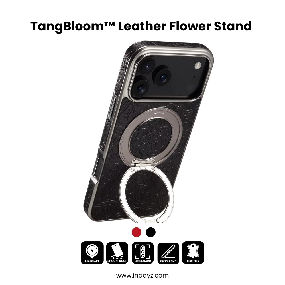 TangBloom™ Leather Flower Stand Case for iPhone 17 Series