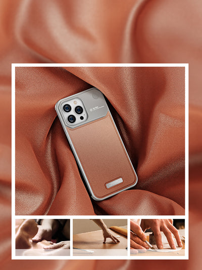 AromaCool Leather  iPhone 16, 15, 14 Magnetic & Heat Dissipating Case