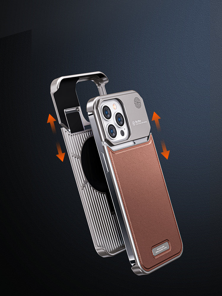 AromaCool Leather  iPhone 16, 15, 14 Magnetic & Heat Dissipating Case