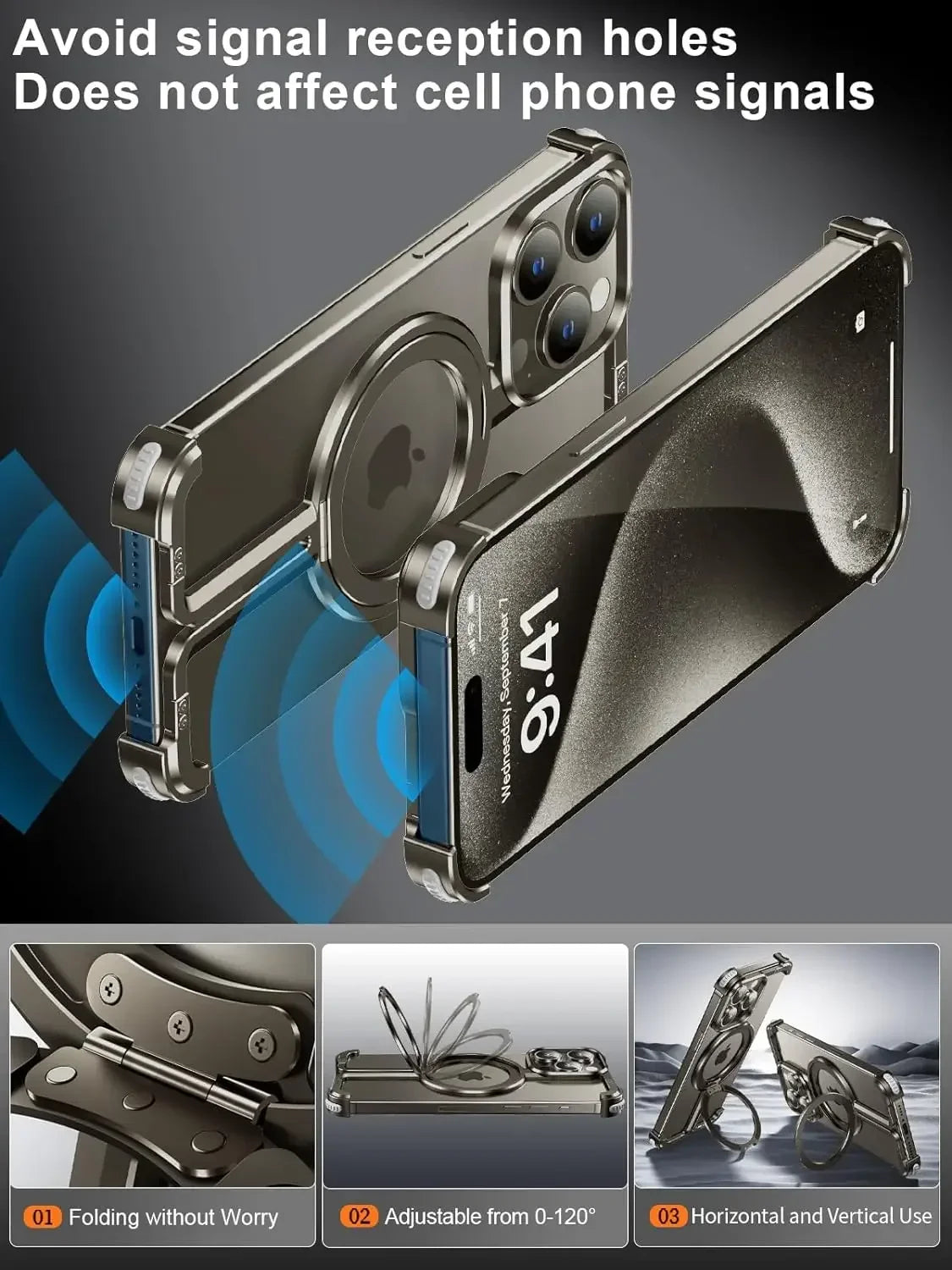 MetalEdge Magnetic  iPhone 16 Pro Max – Frameless & Shockproof Case