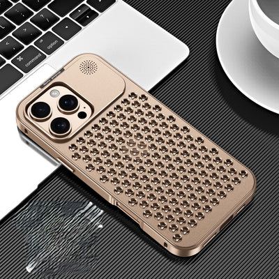 AromaCool Metal iPhone 14-16 Pro Max Fragrance & Cooling Design Case