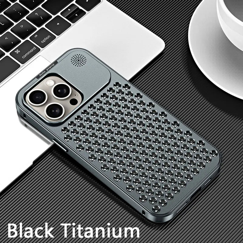 AromaCool Metal iPhone 14-16 Pro Max Fragrance & Cooling Design Case